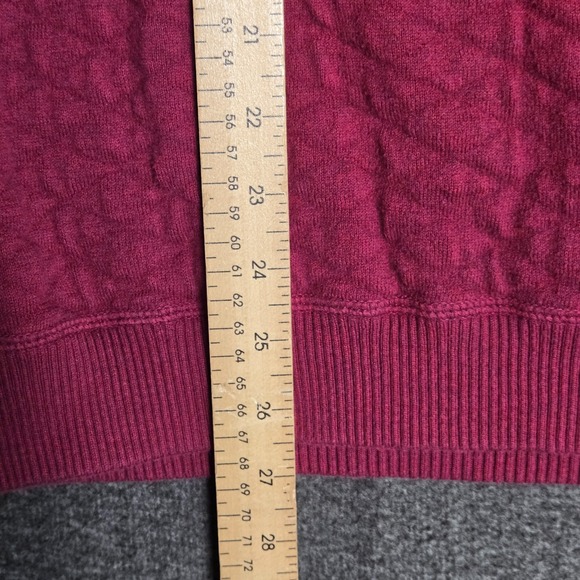 Holderness & Bourne The Ward Sweater Men Sz Large Claret Textured Jacquard Knit - Picture 5 of 10